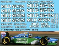 1/18 Decals per Benetton Ford B194 1994 Mild Schumacher Brasil TBD262