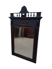 Specchiera in noce stile neorinascimento-  primi 900 - specchio - cornice