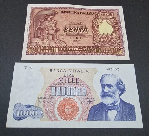 Mille 1000 lire verdi - verdi, cento