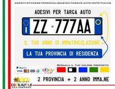 Adesivi TARGA sigla 2X
