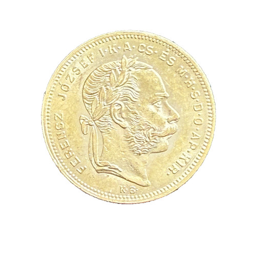 Ungheria 1877 oro franchi 8 - ungheria,