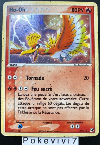 Carte pokemon 27 115 - ho-oh, 27/115