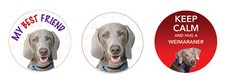 2 x WEIMARANER Dog vinyl car