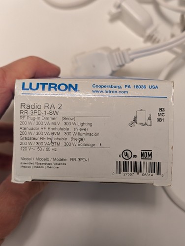 Lutron 3pd radiora - rr-3pd-1-sw, 2