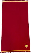 A.S.Roma,Telo Mare Con Frange, Telo Foutà Mare e Piscina, 100% Cotone. cm85x160