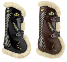 Stivali Veredus realizzati con KEVLAR® Gel Vento STS Foderati in Pelliccia TENDINE Nero/Marrone S-L