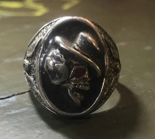 Vintage biker ring teschio - biker,