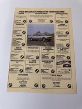 Original Vintage 1985 E23 BMW 7 Series Magazine Advert Poster Garage Retro Rare