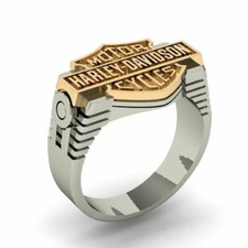 Anello Uomo Bicolore Rodiato