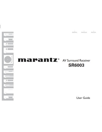 Marantz sr6003 surround - marantz,