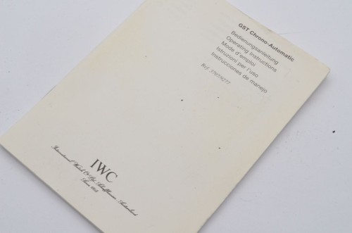 Iwc manuale - manuale, gst