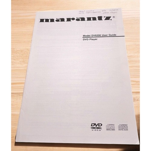 Marantz dv6200 manuale utente - manuale,