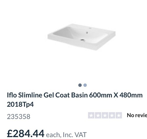Iflo slimline gel coat lavabo - slimline,