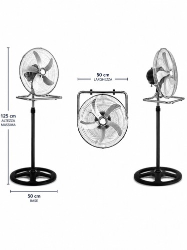 Ventilatore 3in1 50cm acciaio - ventilatore,