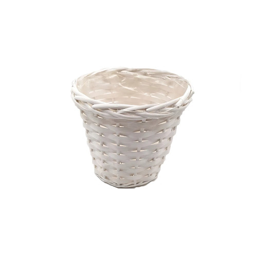 Cestino vimini bianco 16cm - cestino,