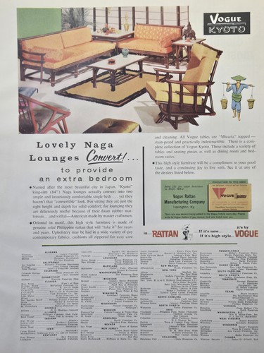 Vogue rattan mfg lexington - rattan, co
