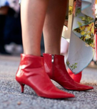 ZARA STIVALETTI ROSSI CON