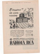 Pubblicità vintage RADIOLA RCA MILANO old advertising reklame werbung publicitè