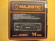 AUTORADIO MAJESTIC  am /fm CASSETTE NUOVO mod  SD 602 C EPOCA