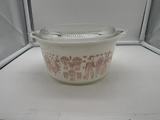 Raro piatto vintage Pyrex rosa