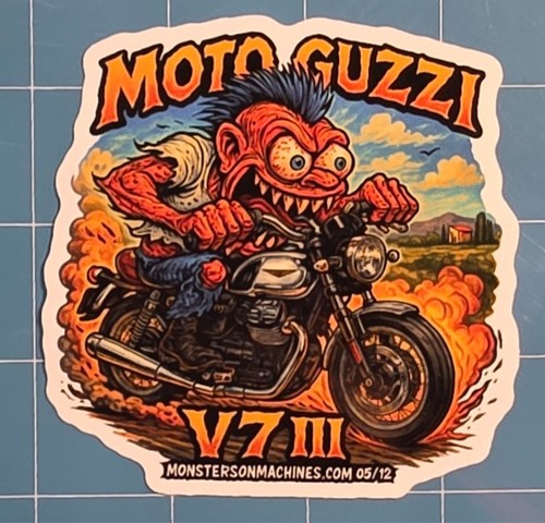 Moto guzzi iii 9x9cm - guzzi, v7