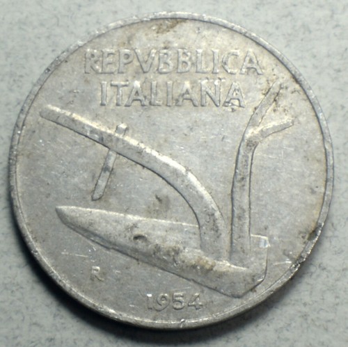 Italy lire 1954 km - 10, 1954-r