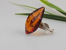 Grande anello ambra color