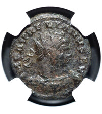 AURELIANO, AD 270-275, INCUSA, BI DOPPIO DENARIO--CERTIFICATO NGC----509---