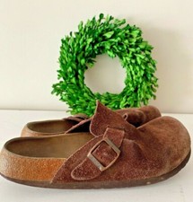 BETULA Birkenstock Betulla pelle zoccoli cioccolato sandali uomo 6 donna 8 👣ks4