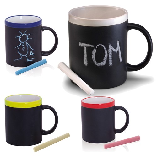 Tazza memo lavagna gesso nero