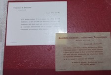 LOTTO 7 CARTONCINI INVITO CELEBRARE 100 ANNI NASCITA D'ANNUNZIO 1963 = PESCARA =