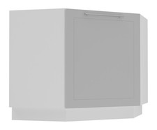 Mobile sottolavello cucina BARI 90x90 cm 1 anta bianco frontale crema lucido BA-D12R/90