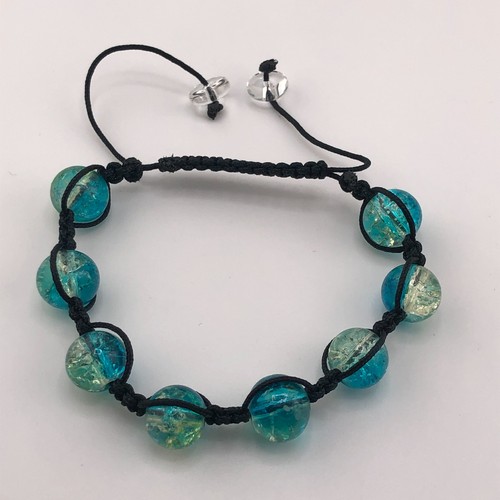 Bracciale perline blu - perline, blu,