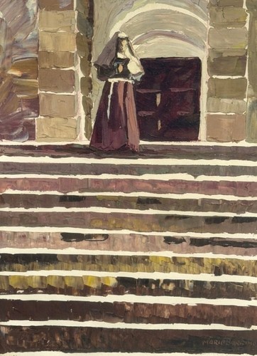 Dipinto olio tela - olio, mario