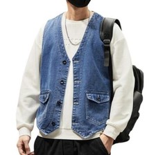 Giubbotto uomo denim smanicato