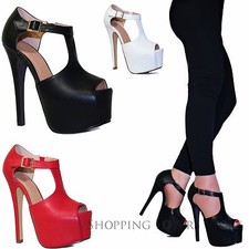 Scarpe Donna Sandali Tacco Largo Alto 15 Decollete Plateau Cinturino Cod  A11