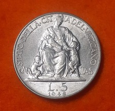 VATICANO 5 LIRE 1948 PIO XII° FDC ITALMA