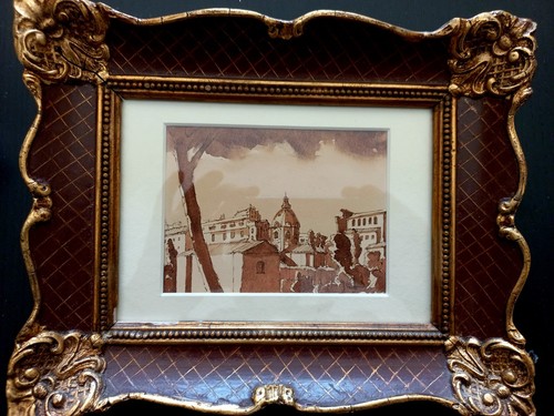 Quadro raffigurante città - raffigurante,