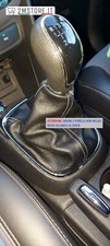 Cuffia leva cambio  OPEL MOKKA dal 2012 al 2015 in vera pelle NERA artigianale