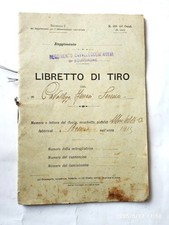 LIBRETTO    DI   TIRO   REPARTO   CAVALLERIA    2°  GUERRA  MONDIALE