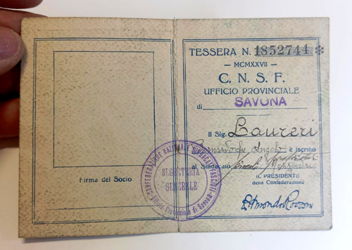 1927 tessera confederazione - -,