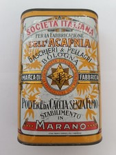 SCATOLA LATTA VUOTA LATTINA DI POLVERE DA SPARO GR 250 ACAPNIA CACCIA