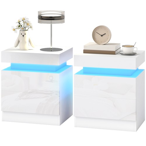 Homcom comodino con luce - comodino,