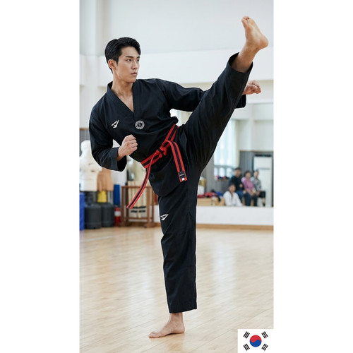 Taekwondo black dobok - black,