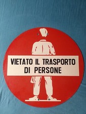 Cartello pericolo modernariato