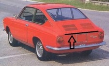 Modanatura cofano posteriore per Fiat 850 Sport Coupè