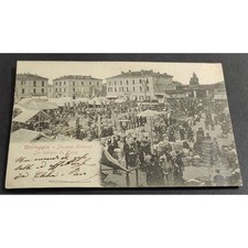 Cartolina Casteggio - Piazza Cavour in Tempo di Fiera