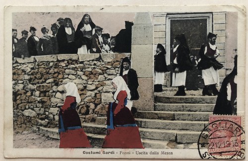 Cartolina fonni costumi - cartolina,