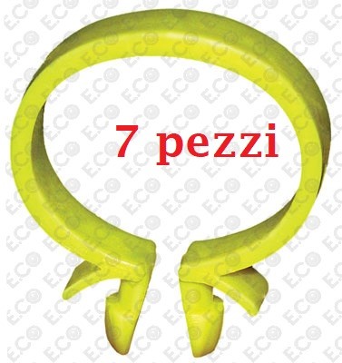 Fermatubo plastica gialla - in,