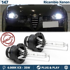 2 Lampadine XENON D2S PER Alfa Romeo 147 RICAMBIO Luci 35W 6000K HID GHIACCIO